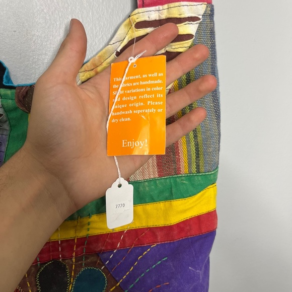 KPC Boho Hippie Festival Patchwork Tote Bag J - Picture 4 of 7